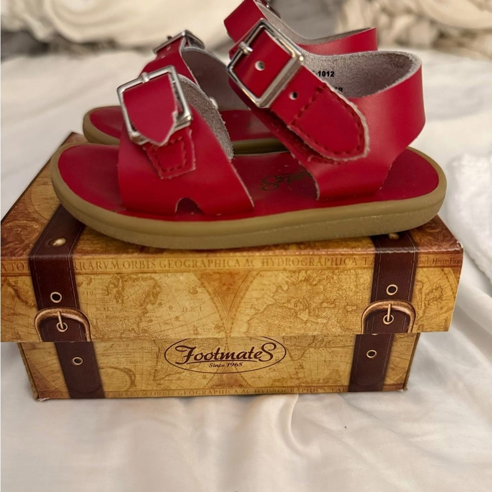 FootMates Bright Red Kids Sandals